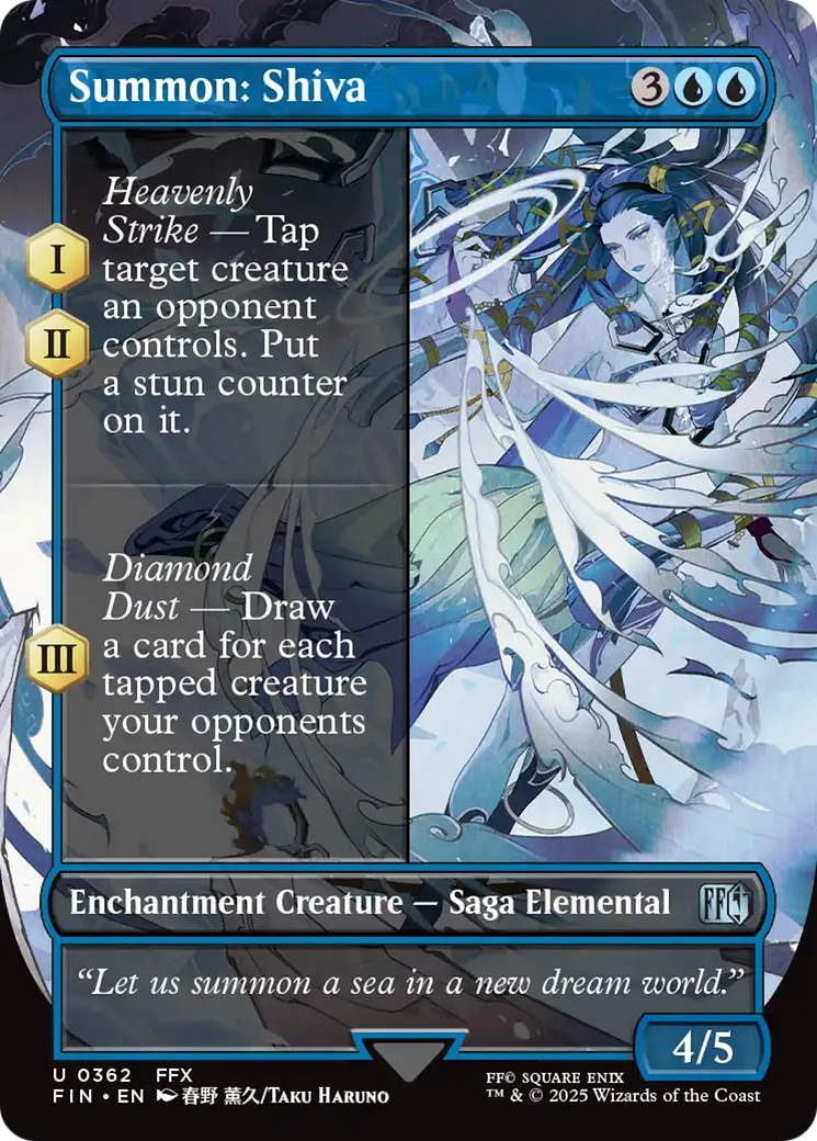 Summon: Shiva (FIN-362) - FINAL FANTASY: (enchantment) (Borderless) - Poke-Collect