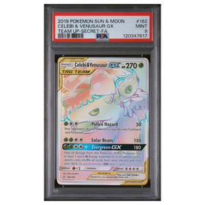 Celebi & Venusaur GX Tag Team Team Up #182 PSA 9 - Poke-Collect