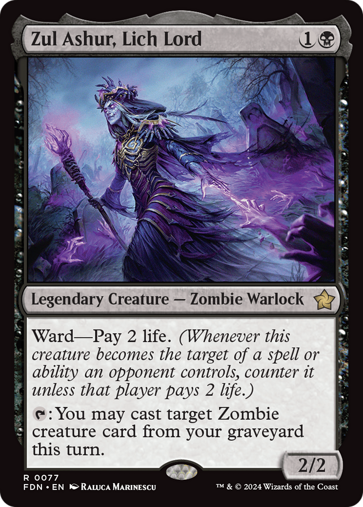 Zul Ashur, Lich Lord (FDN-077) - Foundations Foil - Poke-Collect