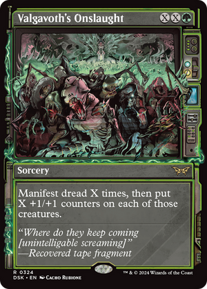 Valgavoth's Onslaught (DSK-324) - Duskmourn: House of Horror: (Showcase) Foil - Poke-Collect