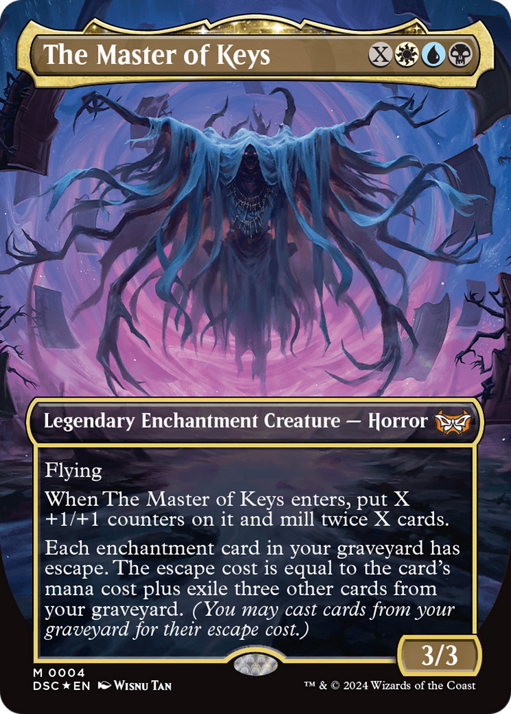 The Master of Keys (DSC-004) - Duskmourn: House of Horror Commander (Borderless) Foil - Poke-Collect