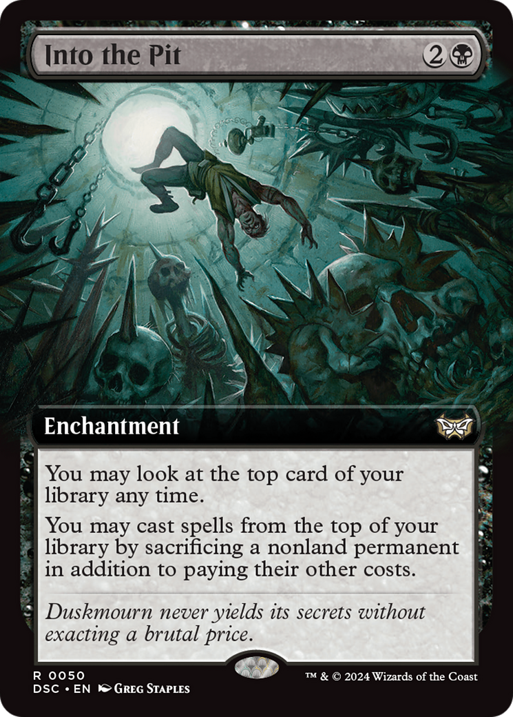 Into the Pit (DSC-050) - Duskmourn: House of Horror Commander: (Extended Art) - Poke-Collect