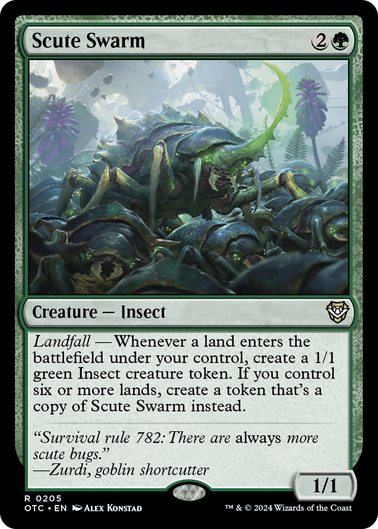 Scute Swarm (OTC-205) - Outlaws of Thunder Junction Commander - Poke-Collect