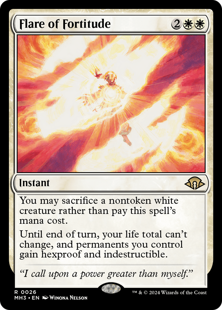 Flare of Fortitude (MH3-026) - Modern Horizons 3 Foil - Poke-Collect