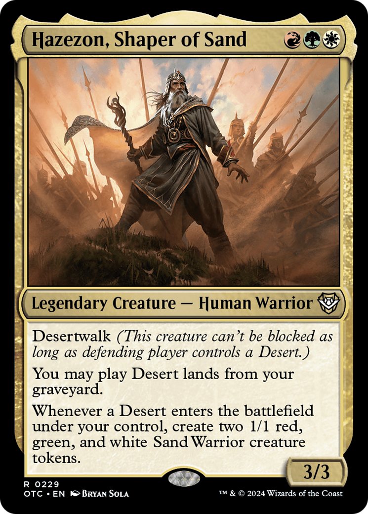 Hazezon, Shaper of Sand (OTC-229) - Outlaws of Thunder Junction Commander - Poke-Collect
