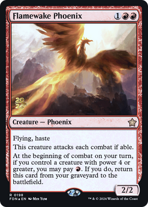 Flamewake Phoenix (PRE-198) - Foundations Promos Foil - Poke-Collect