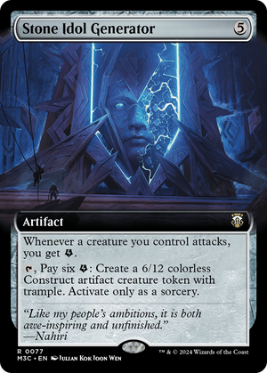 Stone Idol Generator (M3C-077) - Modern Horizons 3 Commander: (Extended Art) - Poke-Collect
