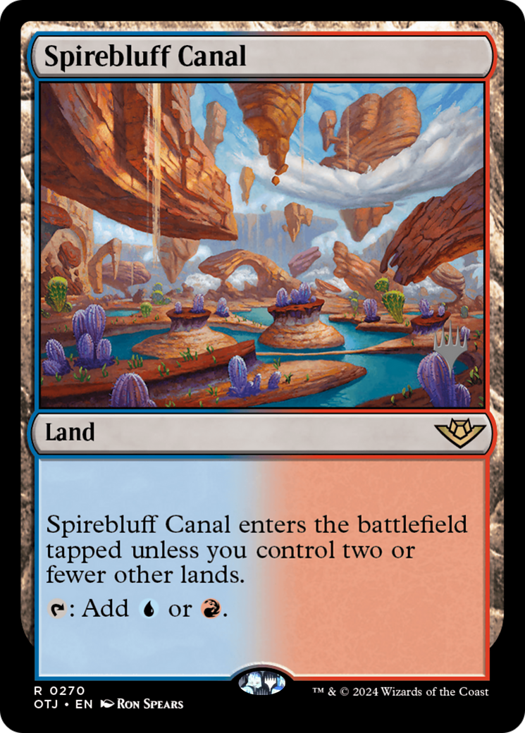 Spirebluff Canal (PPOTJ-270) - Outlaws of Thunder Junction Promos Foil - Poke-Collect