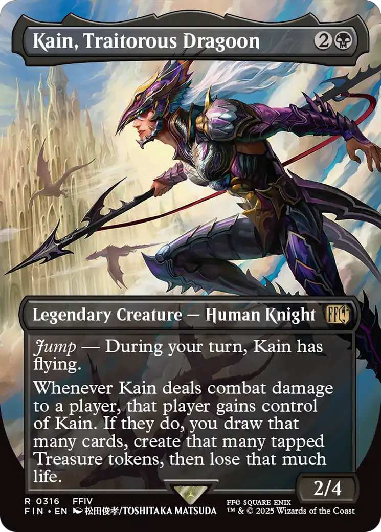 Kain, Traitorous Dragoon (FIN-316) - FINAL FANTASY (Borderless) Foil - Poke-Collect