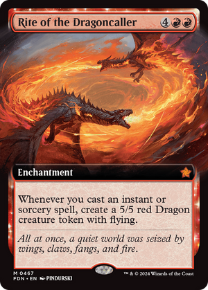 Rite of the Dragoncaller (FDN-467) - Foundations: (Extended Art) Foil - Poke-Collect