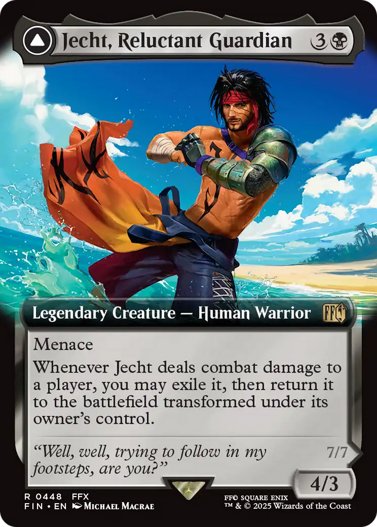 Jecht, Reluctant Guardian // Braska's Final Aeon (FIN-448) - FINAL FANTASY: (enchantment, Extended Art) Foil - Poke-Collect