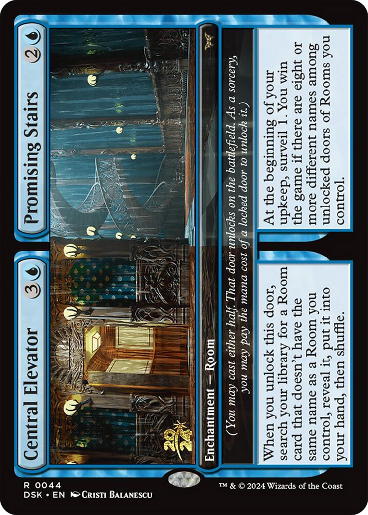 Central Elevator // Promising Stairs (PRE-044) - Duskmourn: House of Horror Promos Foil - Poke-Collect