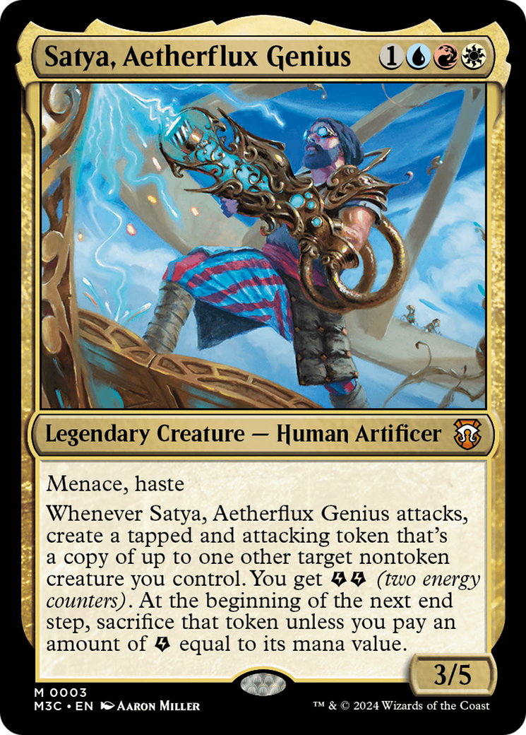 Satya, Aetherflux Genius (M3C-003) - Modern Horizons 3 Commander - Poke-Collect