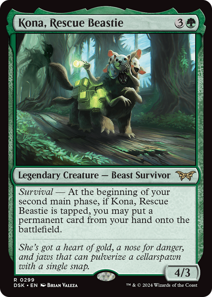 Kona, Rescue Beastie (DSK-299) - Duskmourn: House of Horror - Poke-Collect