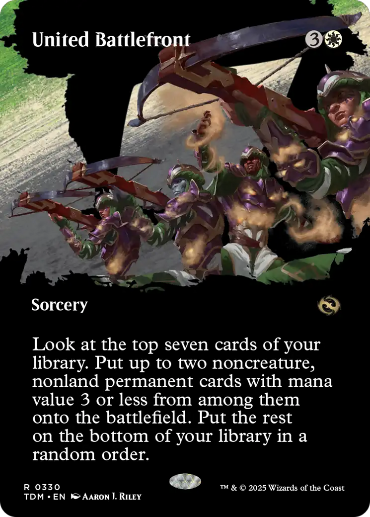 United Battlefront (TDM-330) - Tarkir: Dragonstorm: (Showcase) (Borderless) - Poke-Collect