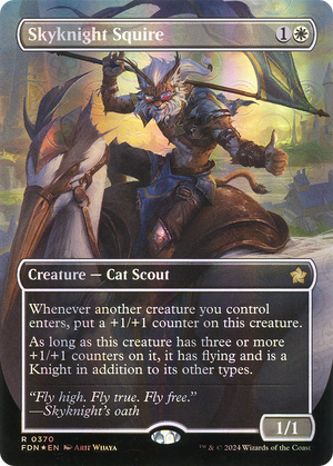 Skyknight Squire (FDN-370) - Foundations (Borderless) Foil - Poke-Collect