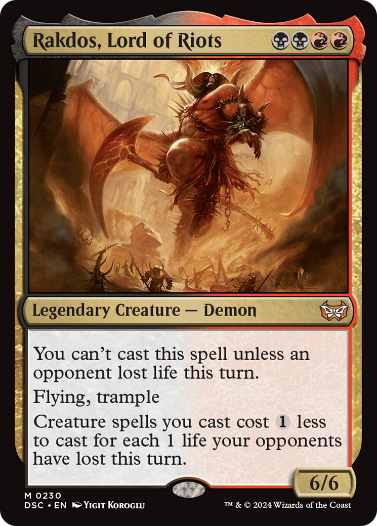 Rakdos, Lord of Riots (DSC-230) - Duskmourn: House of Horror Commander - Poke-Collect