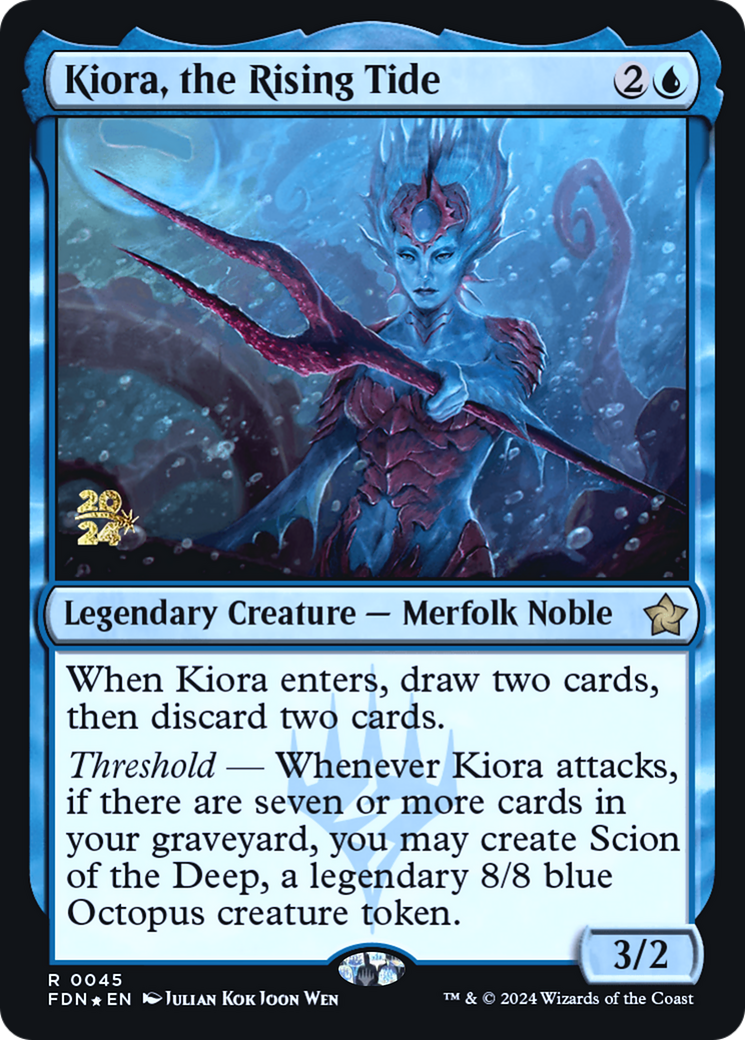 Kiora, the Rising Tide (PRE-045) - Foundations Promos Foil - Poke-Collect