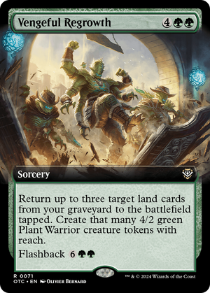 Vengeful Regrowth (OTC-071) - Outlaws of Thunder Junction Commander: (Extended Art) - Poke-Collect