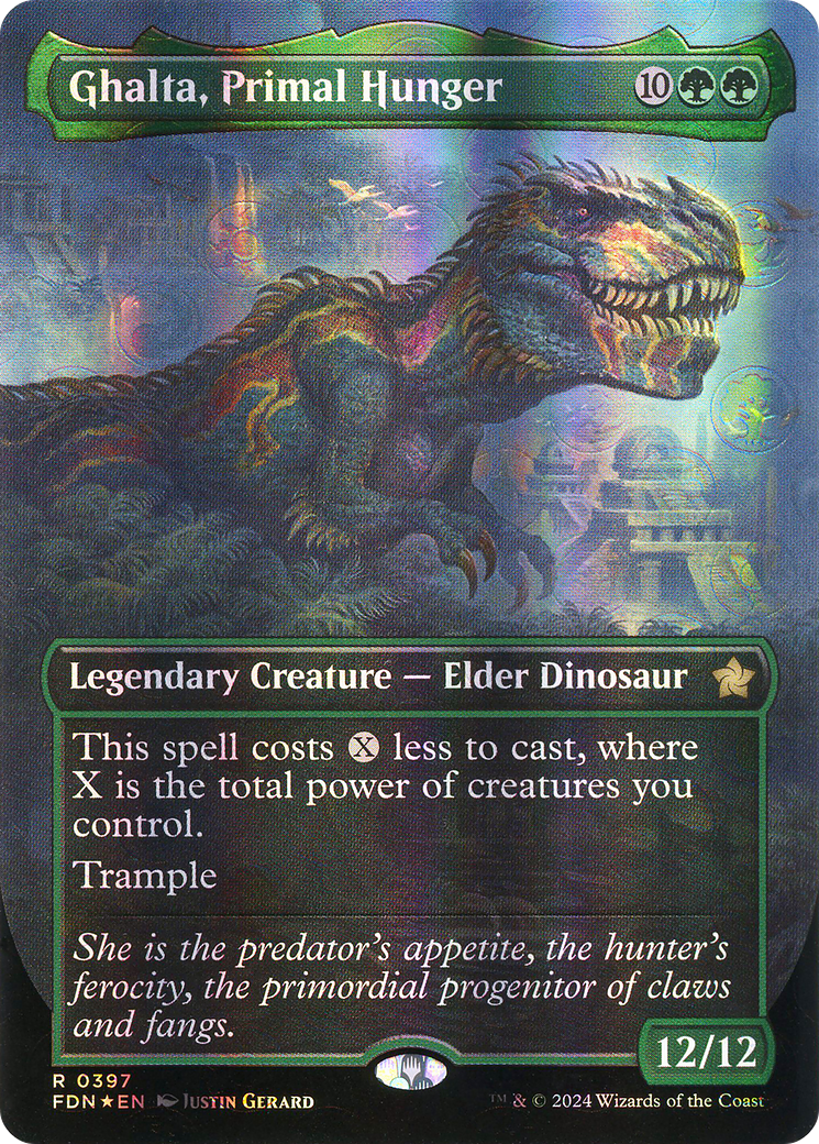 Ghalta, Primal Hunger (FDN-397) - Foundations (Borderless) Foil - Poke-Collect
