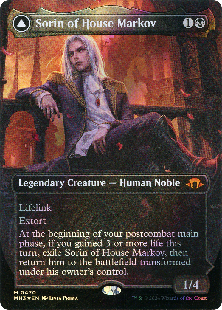 Sorin of House Markov (Borderless) (Textured Foil) (MH3-470) - Modern Horizons 3 (Borderless) Foil - Poke-Collect
