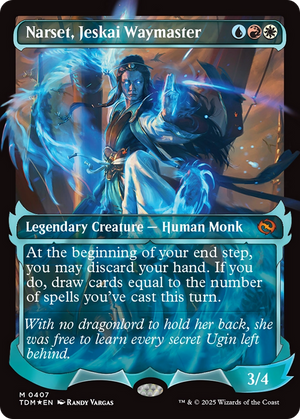 Narset, Jeskai Waymaster (TDM-407) - Tarkir: Dragonstorm: (Showcase) (Borderless) Foil - Poke-Collect