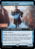 Duelist of the Mind (OTJ-318) - Outlaws of Thunder Junction: (Extended Art) Foil - Poke-Collect
