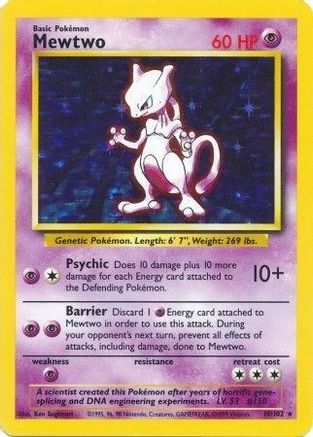 Mewtwo 10/102 - Base Set Holofoil - Poke-Collect
