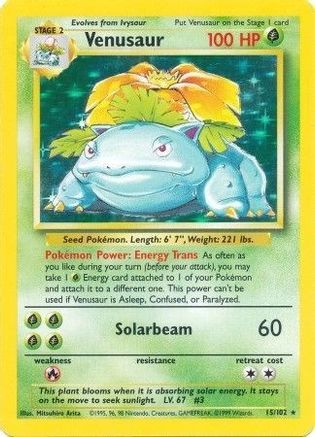 Venusaur 15/102 - Base Holofoil - Poke-Collect