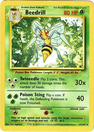 Beedrill 17/102 - Base Set - Poke-Collect