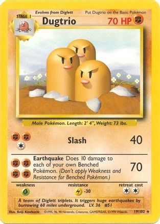 Dugtrio 19/102 - Base Set - Poke-Collect