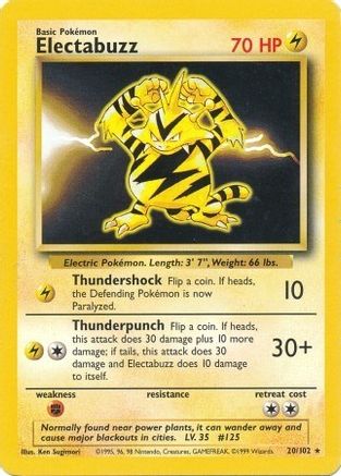 Electabuzz 20/102 - Base Set - Poke-Collect