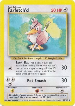 Farfetch'd 27/102 - Base Set - Poke-Collect