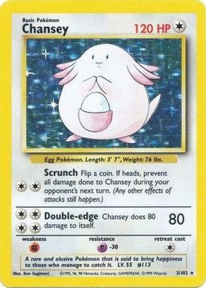 Chansey 3/102 - Base Set Holofoil - Poke-Collect