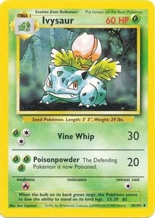 Ivysaur 30/102 - Base Set - Poke-Collect