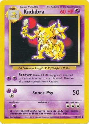 Kadabra 32/102 - Base Set - Poke-Collect