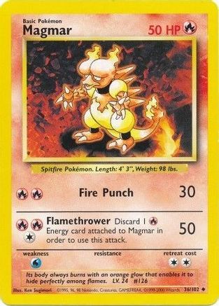 Magmar 36/102 - Base Set - Poke-Collect