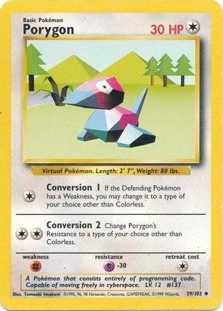Porygon 39/102 - Base Set - Poke-Collect