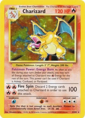 Charizard 4/102 - Base Set Holofoil - Poke-Collect