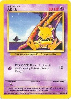 Abra 43/102 - Base Set - Poke-Collect