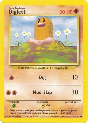 Diglett 47/102 - Base Set - Poke-Collect