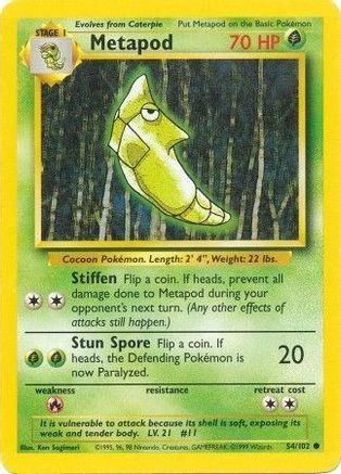 Metapod 54/102 - Base Set - Poke-Collect