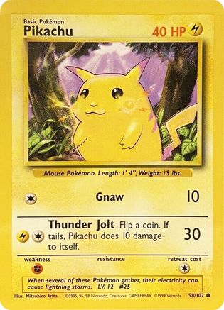 Pikachu 58/102 - Base Set - Poke-Collect