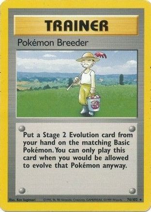 Pokemon Breeder 76/102 - Base Set - Poke-Collect