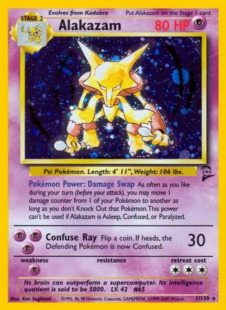 Alakazam 1/130 - Base Set 2 Holofoil - Poke-Collect