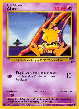 Abra 65/130 - Base Set 2 - Poke-Collect