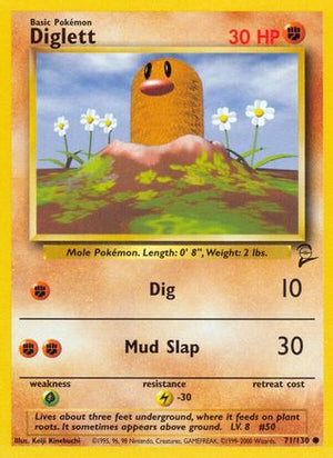 Diglett 71/130 - Base Set 2 - Poke-Collect