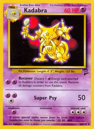 Kadabra 46/130 - Base Set 2 - Poke-Collect
