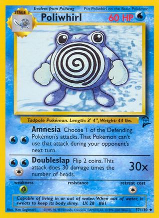 Poliwhirl 57/130 - Base Set 2 - Poke-Collect