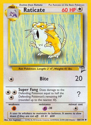 Raticate 58/130 - Base Set 2 - Poke-Collect